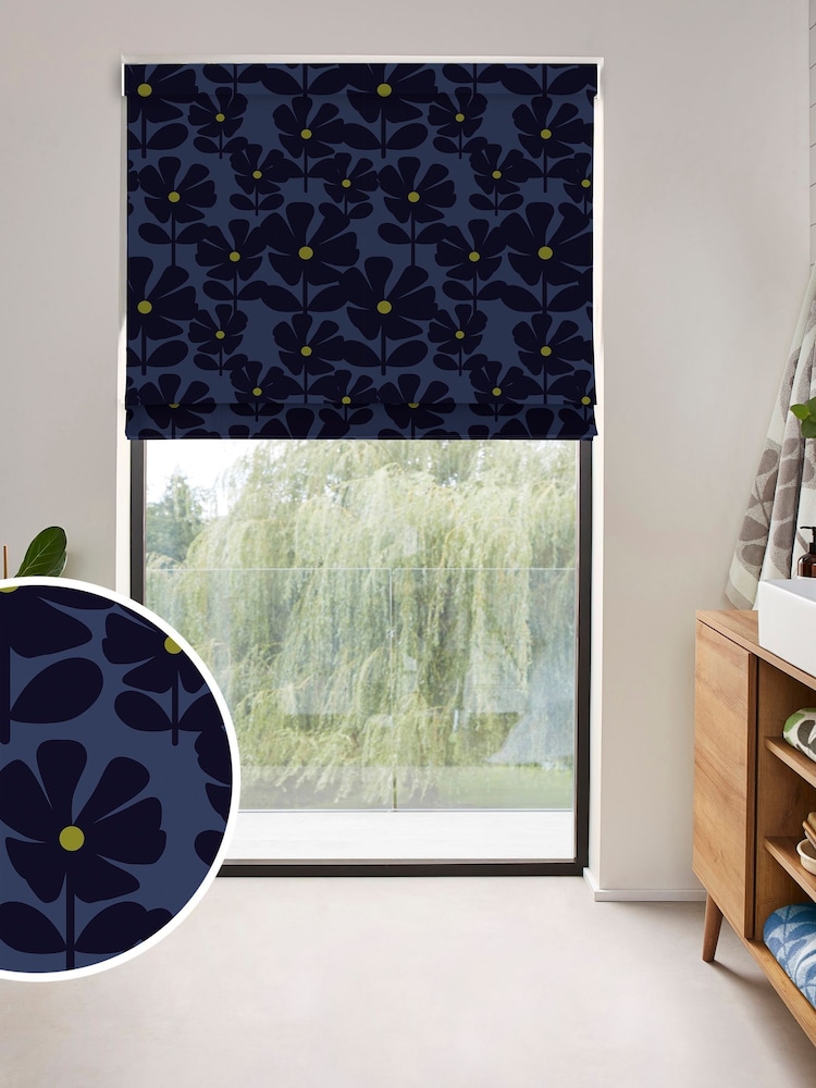 Orla Kiely Indigo Wildflower Made to Measure Blinds - Image 1 of 6