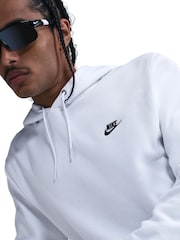 Nike White Club Pull Over Hoodie - Image 5 of 7