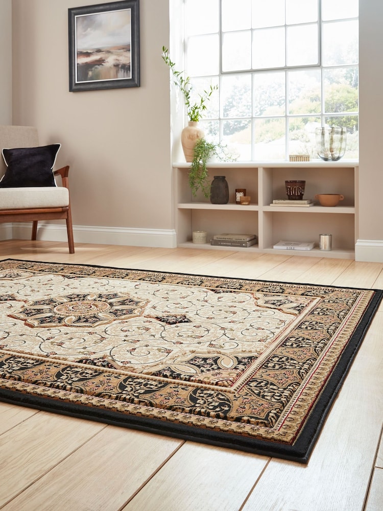 Think Rugs Black Heritage 4400 Traditional Rug - Image 2 of 3 Think Rugs Black Heritage 4400 Traditional Rug - Image 2 of 3