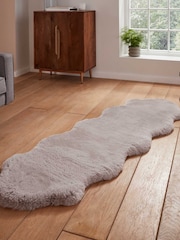 Think Rugs Silver Super Teddy Double Sheepskin Plain Shaggy Rug - Image 1 of 6