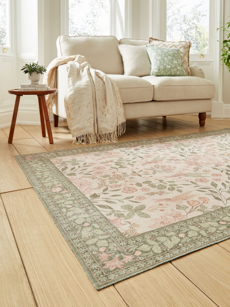 Think Rugs Green Versailles H1423 Floral Rug - Image 2 of 6 Think Rugs Green Versailles H1423 Floral Rug - Image 2 of 6
