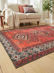 Think Rugs Red Kashmar Washable 2016 Traditional Rug - Image 2 of 6