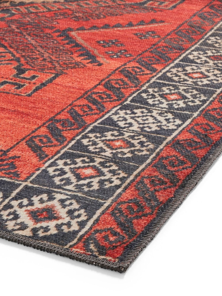 Think Rugs Red Kashmar Washable 2016 Traditional Rug - Image 6 of 6 Think Rugs Red Kashmar Washable 2016 Traditional Rug - Image 6 of 6