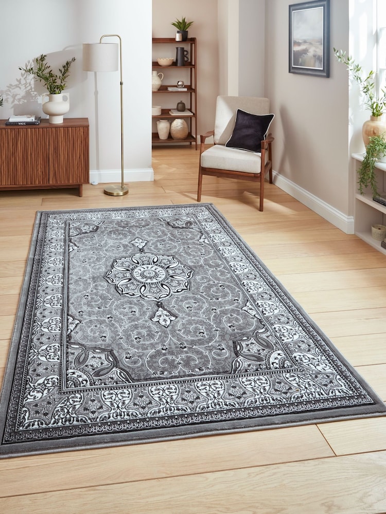 Think Rugs Silver Heritage 4400 Traditional Rug - Image 1 of 3