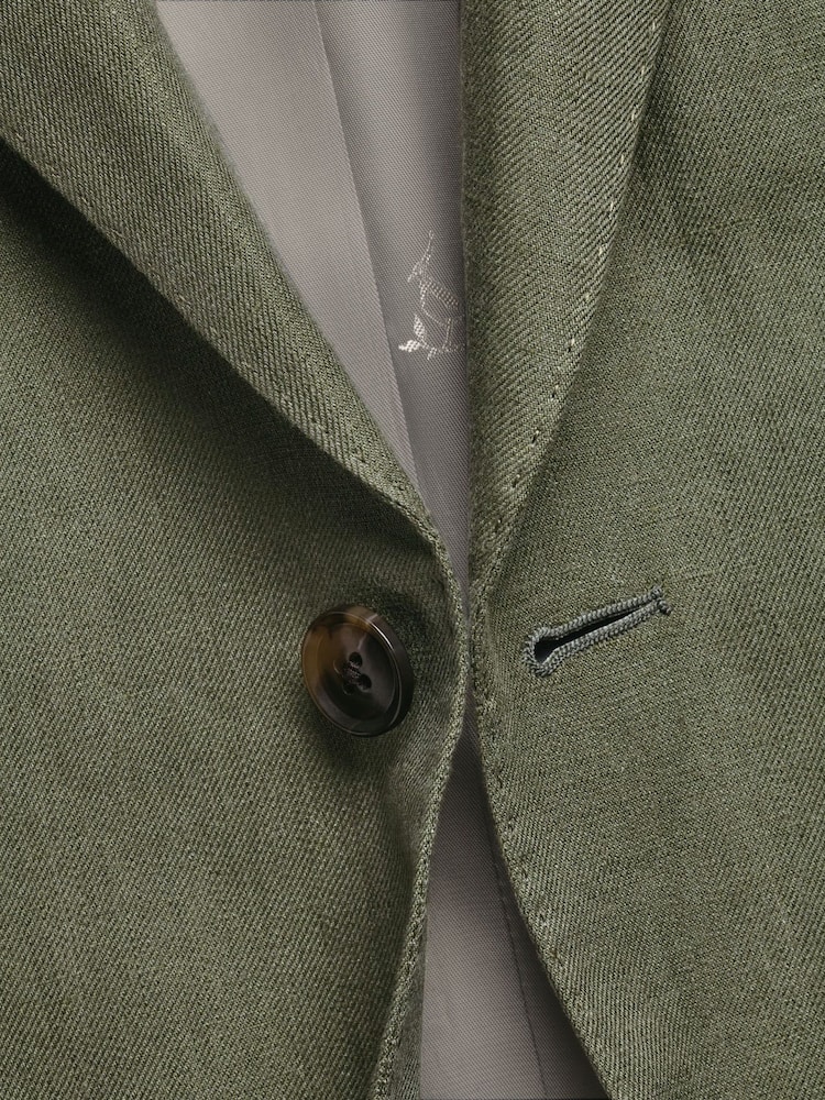 Charles Tyrwhitt Green Linen Suit Jacket - Image 10 of 10 Charles Tyrwhitt Green Linen Suit Jacket - Image 10 of 10