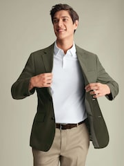 Charles Tyrwhitt Green Linen Suit Jacket - Image 3 of 10