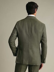 Charles Tyrwhitt Green Linen Suit Jacket - Image 7 of 10