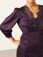 FatFace Libby Purple Polka Dress - Image 3 of 6