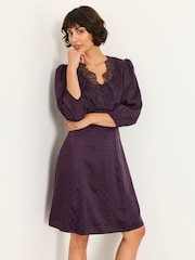 FatFace Libby Purple Polka Dress - Image 5 of 6