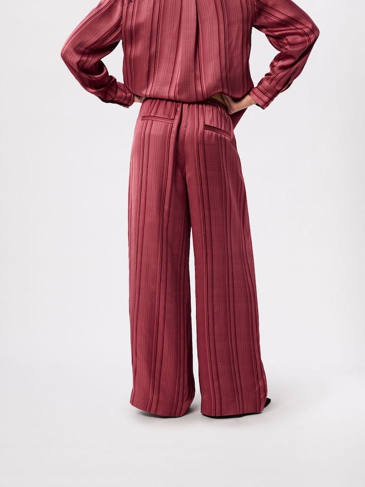 Whistles Pink Stripe Satin Trousers - Image 2 of 4 Whistles Pink Stripe Satin Trousers - Image 2 of 4