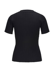JJXX Black JJXX Short Sleeve Knit Polo Shirt - Image 5 of 7