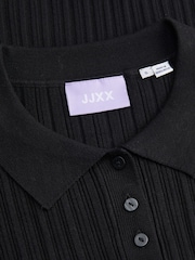 JJXX Black JJXX Short Sleeve Knit Polo Shirt - Image 6 of 7