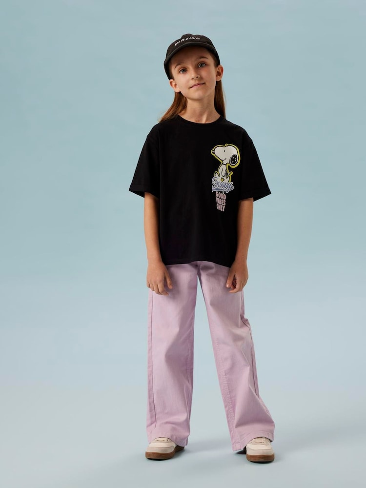 Name It Black Snoopy Boxy Graphic T-Shirt - Image 1 of 4