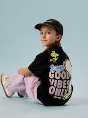 Name It Black Snoopy Boxy Graphic T-Shirt - Image 2 of 4