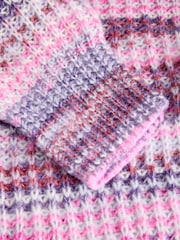 JJXX Purple Crew Neck Space Dye Knit Jumper - Image 6 of 7