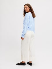 JJXX Blue Baby Crew Neck Knit Cardigan - Image 3 of 7