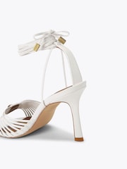 Kurt Geiger London White Multi Strap Tie Sandals - Image 4 of 4