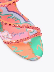 Kurt Geiger London Pink Spiral Asymmetric 90 Sandals - Image 5 of 5