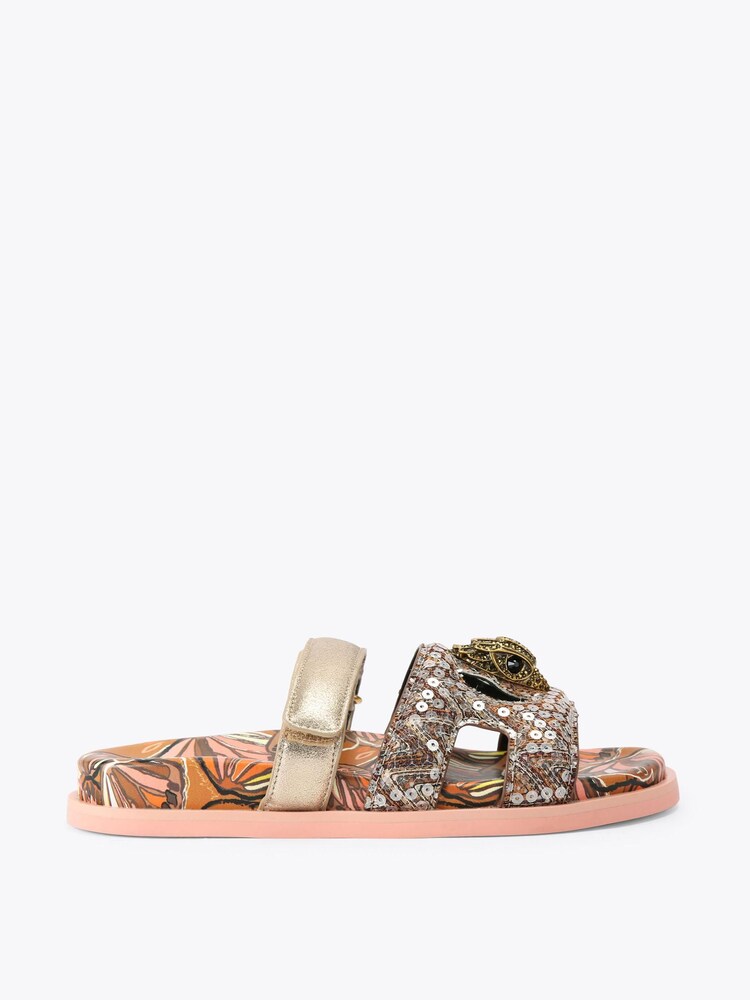 Kurt Geiger London Brown Eagle Cut Out Sandals - Image 1 of 4