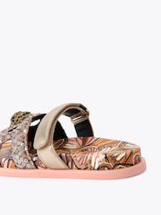 Kurt Geiger London Brown Eagle Cut Out Sandals - Image 3 of 4