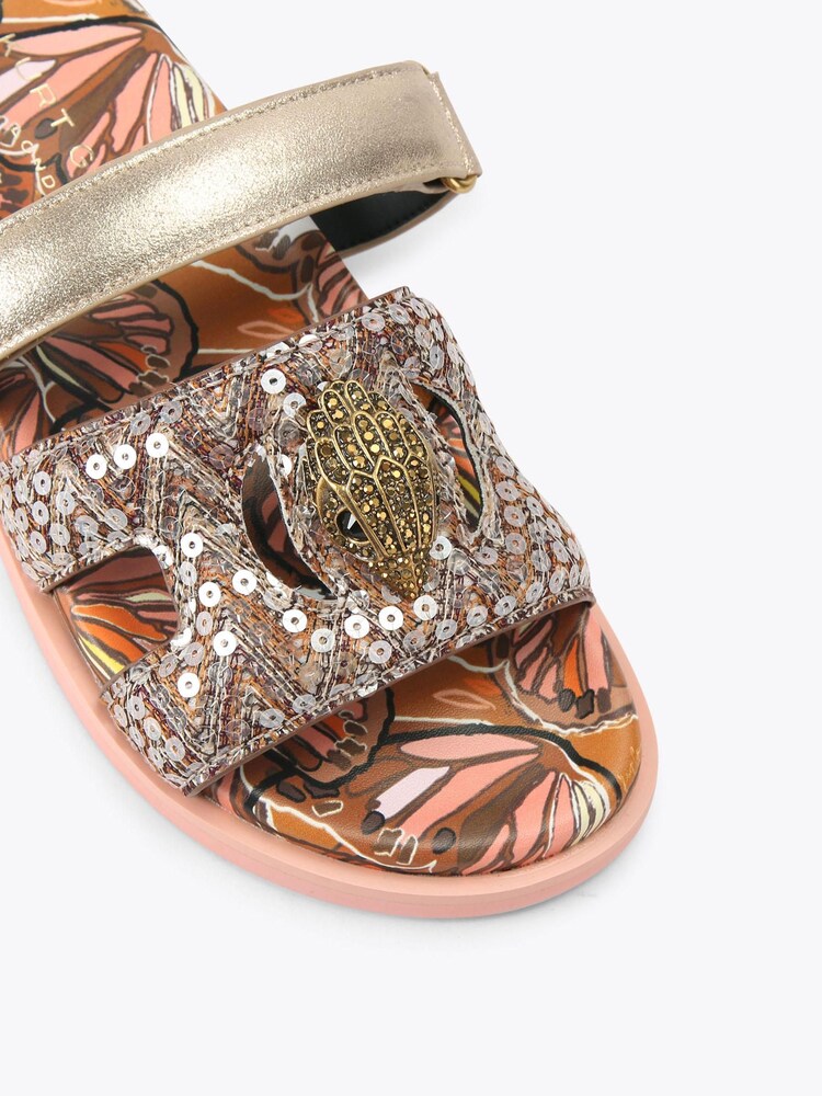 Kurt Geiger London Brown Eagle Cut Out Sandals - Image 4 of 4