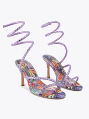 Kurt Geiger London Purple Spiral Asymmetric 90 Sandals - Image 2 of 4