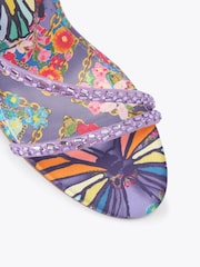 Kurt Geiger London Purple Spiral Asymmetric 90 Sandals - Image 4 of 4