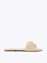 Kurt Geiger London Gold Chiswick Flat Sandals - Image 1 of 4