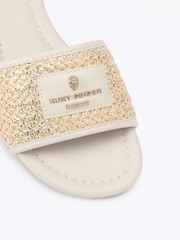 Kurt Geiger London Gold Chiswick Flat Sandals - Image 3 of 4