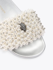 Kurt Geiger London Cream Meena Eagle Bead Sandals - Image 5 of 5