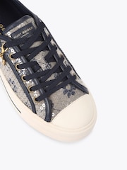 Kurt Geiger London Navy Lace Up Trainers - Image 3 of 4