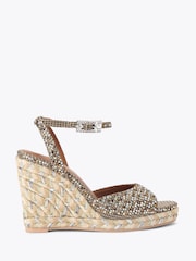 Kurt Geiger London Cream Espadrille Wedge Sandals - Image 1 of 4