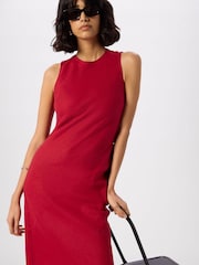 Whistles Red Bias Cut Linen Dress - Image 2 of 5