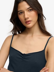 Superdry Blue Athletic Essentials Gathered Cami Top - Image 3 of 8