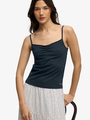 Superdry Blue Athletic Essentials Gathered Cami Top - Image 4 of 8