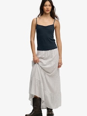 Superdry Blue Athletic Essentials Gathered Cami Top - Image 5 of 8