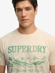 Superdry Cream Retro Outdoor Relaxed T-Shirt - Image 3 of 7