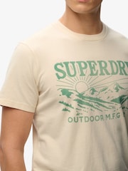 Superdry Cream Retro Outdoor Relaxed T-Shirt - Image 4 of 7