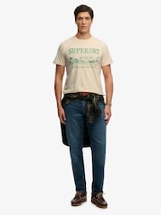 Superdry Cream Retro Outdoor Relaxed T-Shirt - Image 5 of 7