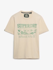 Superdry Cream Retro Outdoor Relaxed T-Shirt - Image 6 of 7