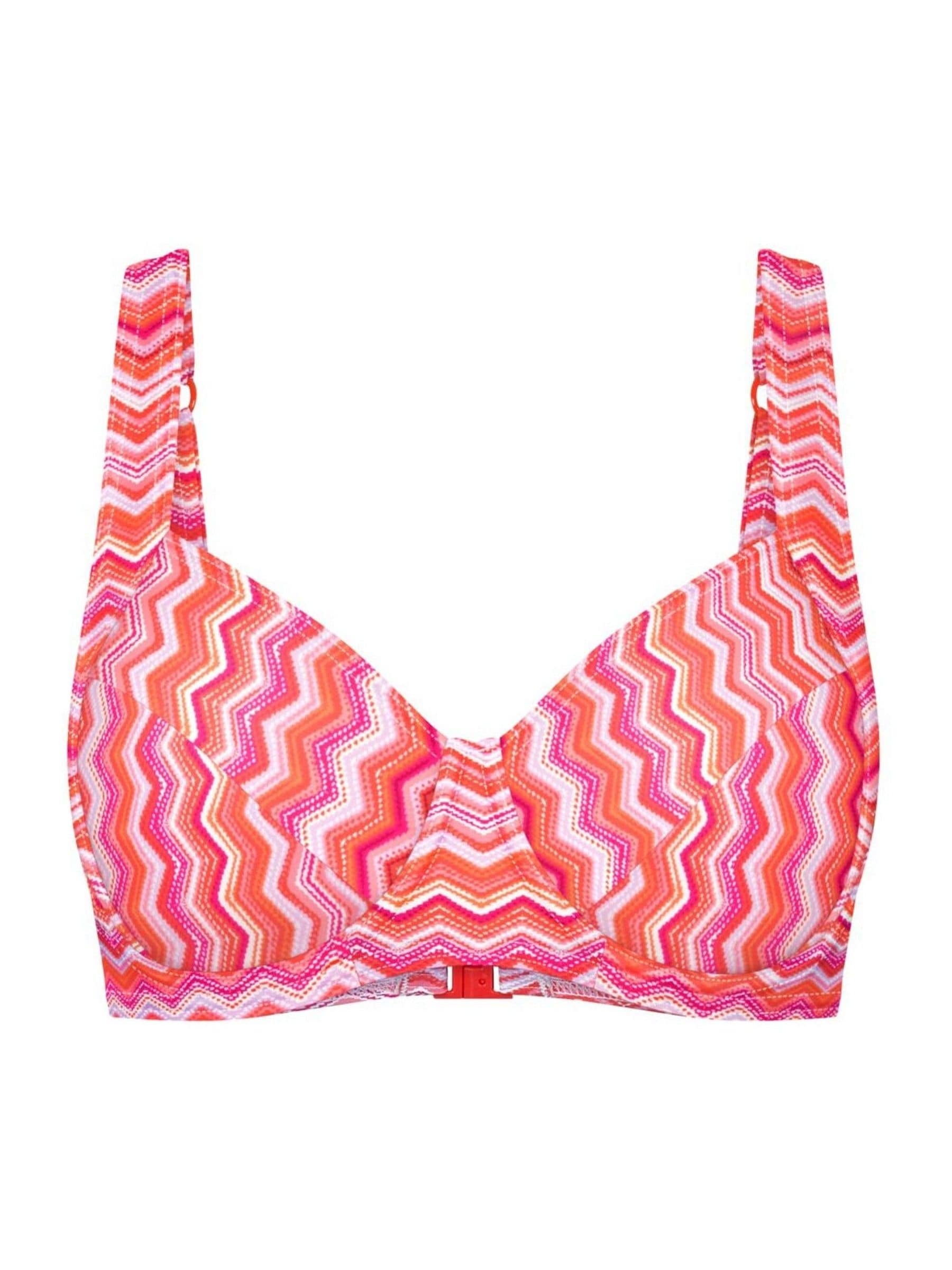 Buy Triumph Orange/Pink Zig Zag Mix & Match Summer Wired Bikini
