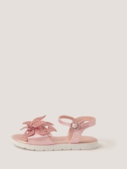 Monsoon Pink Diamanté Butterfly Sandals - Image 2 of 3