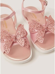 Monsoon Pink Diamanté Butterfly Sandals - Image 3 of 3