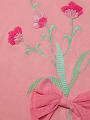 Monsoon Pink Tulip Embroidered Bow T-Shirt - Image 4 of 4