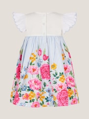 Monsoon Blue Baby Floral Print Cotton Dress - Image 2 of 3