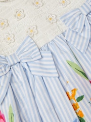 Monsoon Blue Baby Floral Print Cotton Dress - Image 3 of 3