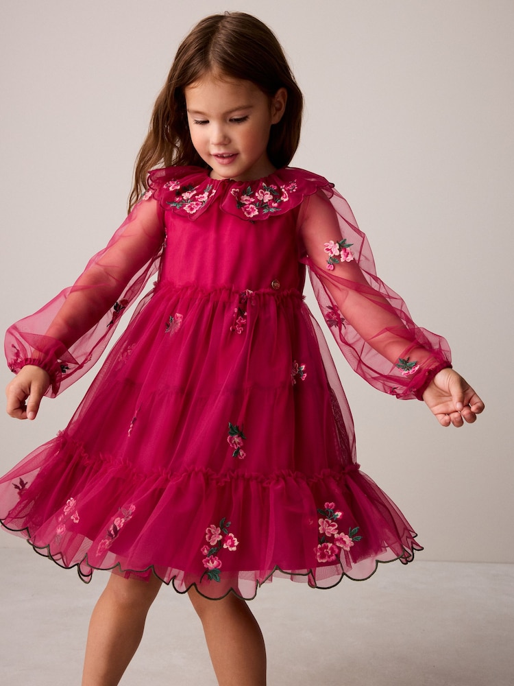 Laura Ashley Floral Embroidered Collared Dress - 圖片 2/11