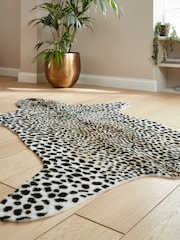 Think Rugs Brown Faux Fur Cheetah Animal Rug - Image 2 of 6