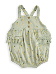 Mamas & Papas Green Hibiscus Bodysuit & Romper Set - Image 2 of 3