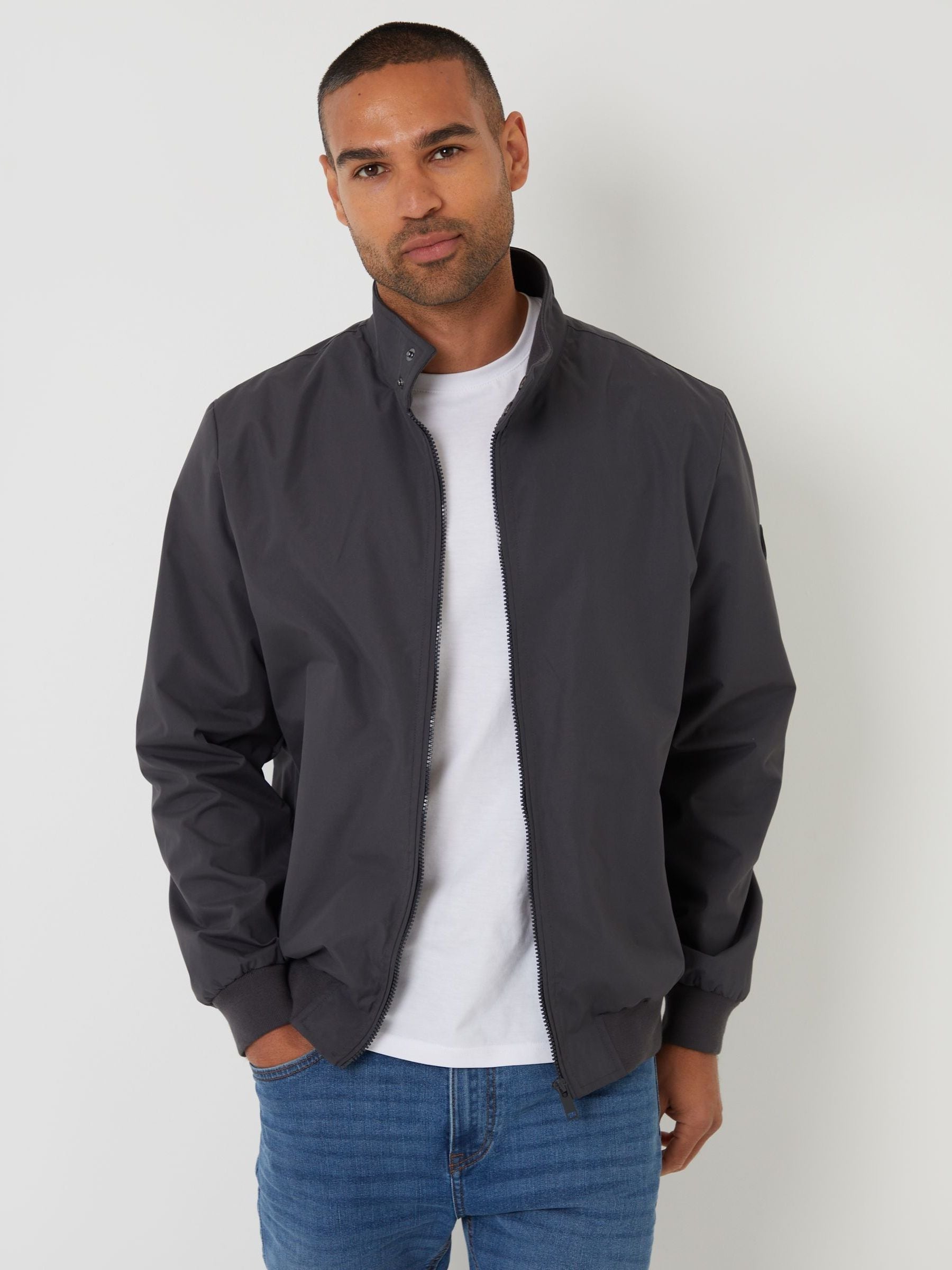 Buy Threadbare Grey Showerproof Harrington Jacket from the Next UK